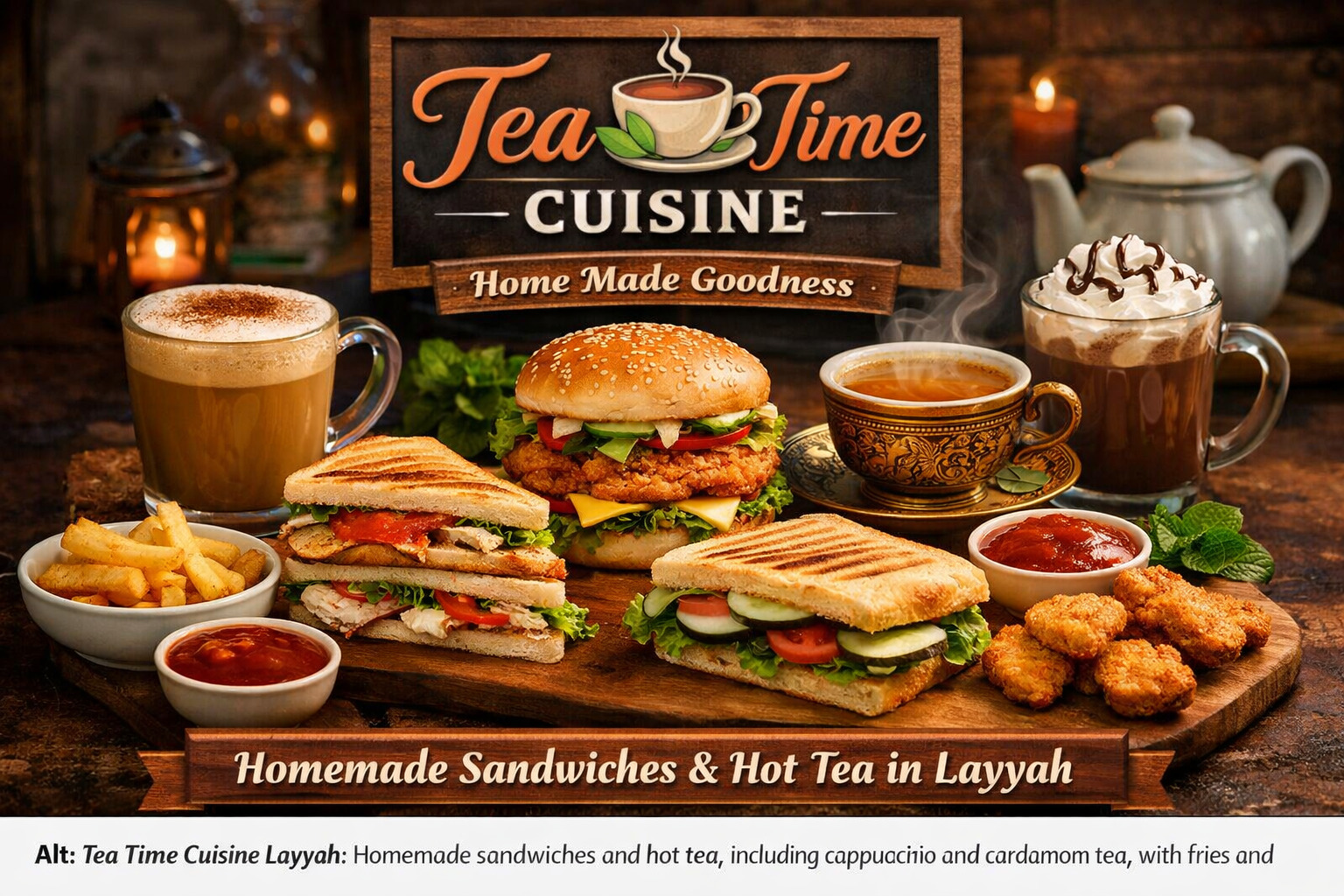 TeaTime Cuisine Tea Time Cuisine Layyah homemade sandwiches and hot tea ✅